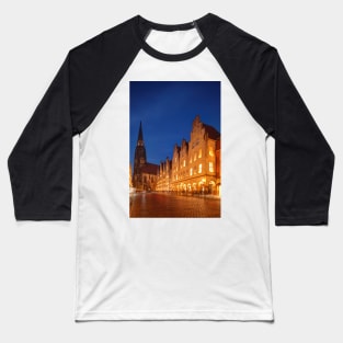 Gabled houses, Prinzipalmarkt, Christmas market, Munster, city, Westphalia Baseball T-Shirt